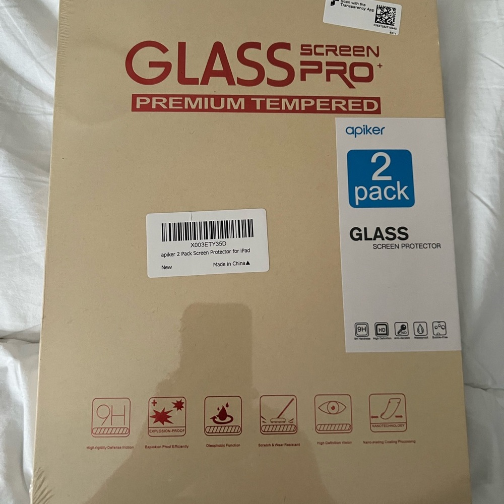 2-Pack Glass Screen Protector for iPads (NEW)